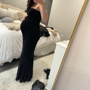 Norma Kamali Strapless Fishtail Gown